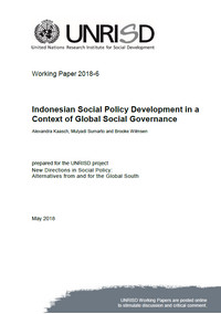 Indonesian Social Policy Development in a Context of Global Social Governance